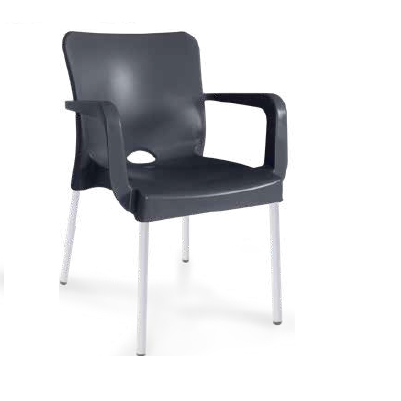 Outdoor Furniture Yellow - 야외용 식탁 의자, 적층 가능한 모던하고