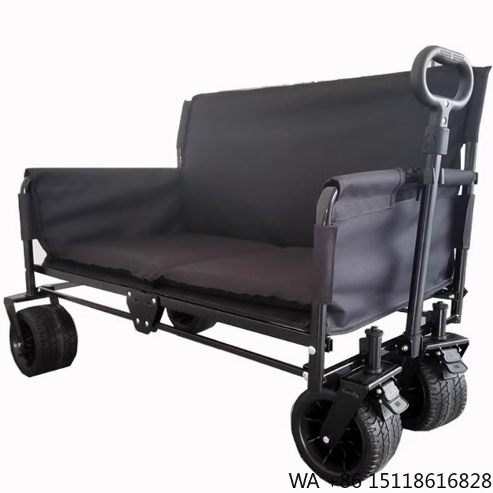 Outdoor Furniture Recliner Set - JXFT 다기능 4륜 금속 야외 접이식