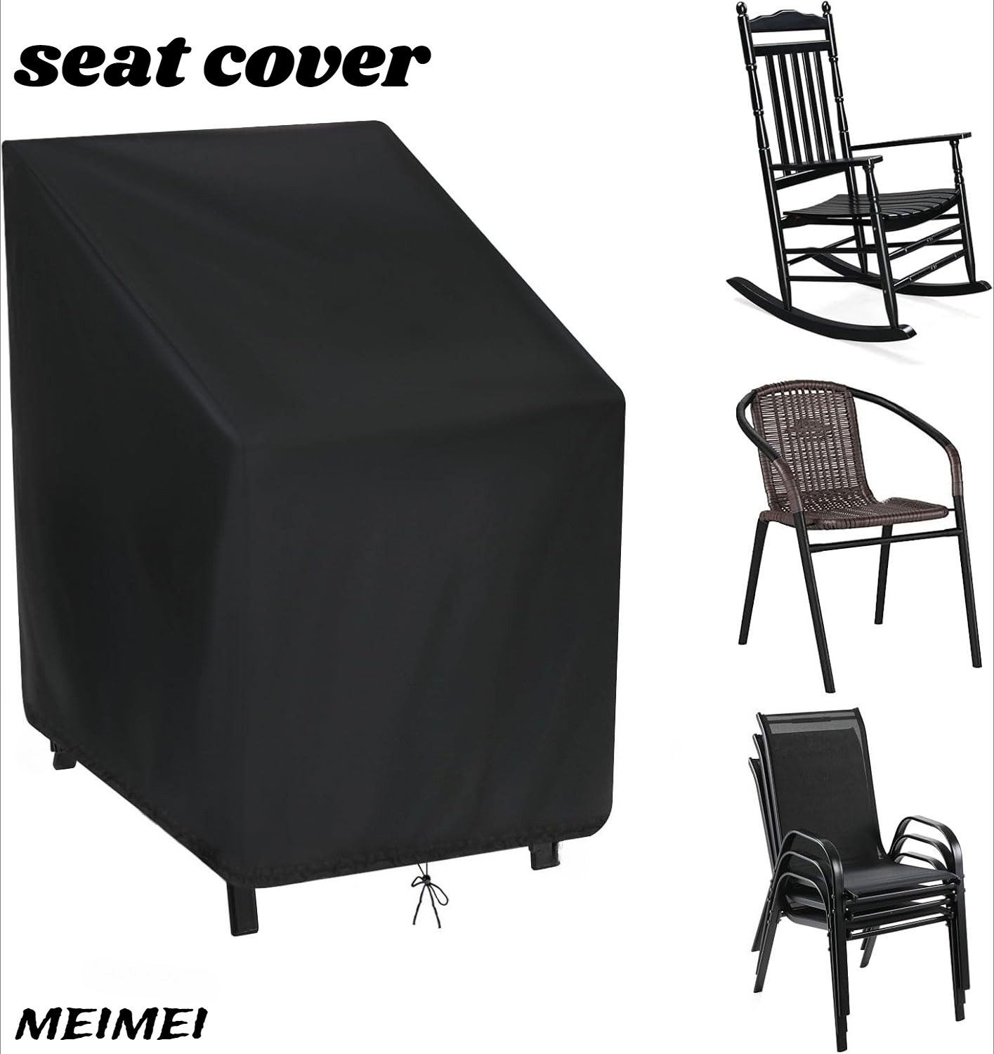 Outdoor Furniture Cover - 스태킹 의자 먼지 커버 보관 가방