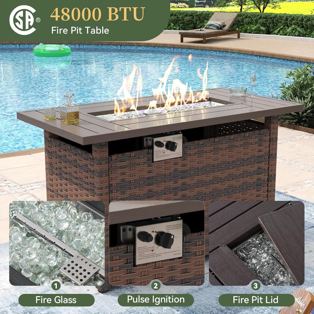 Outdoor Furniture Fire Table - 독점 특가 야외 파티오 가구 세트