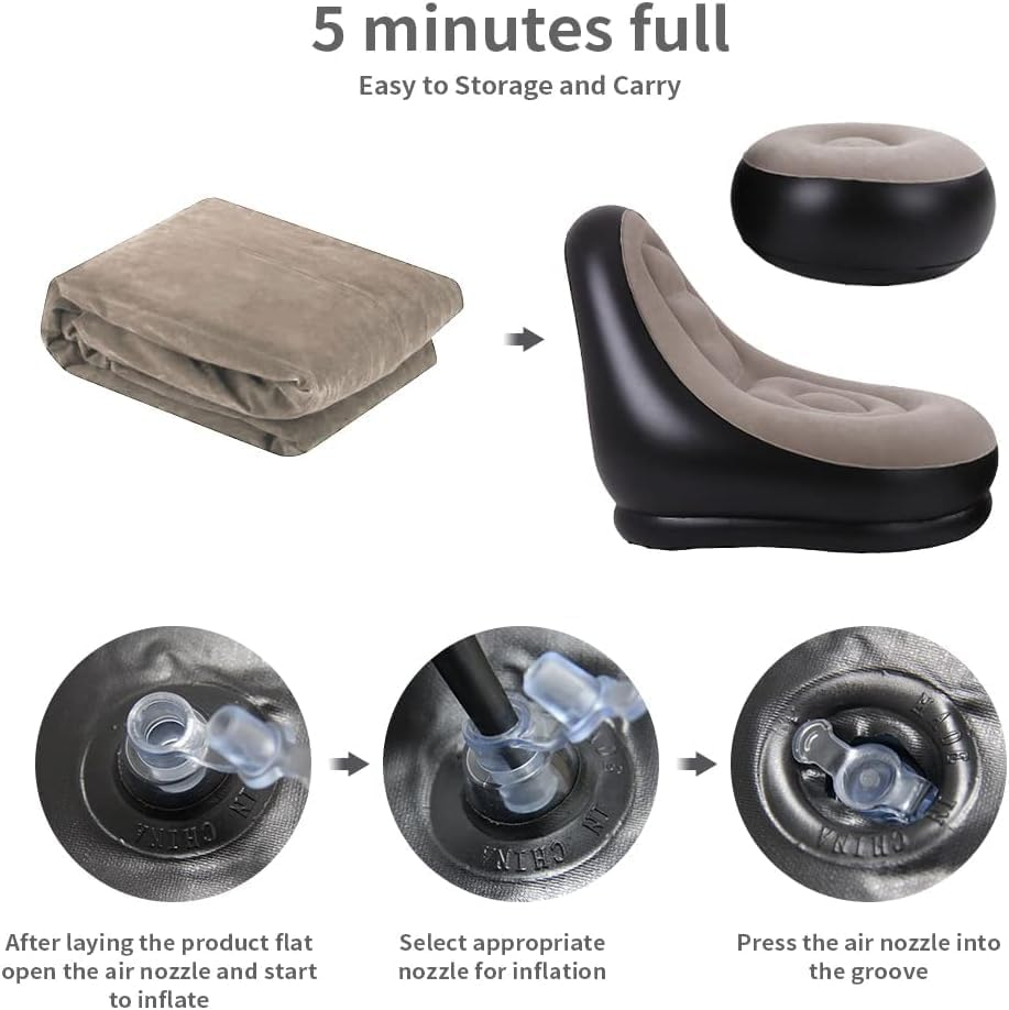 2개 세트 게으름뱅이 소파 에어 의자 접이식 리클라이너 - Outdoor Furniture Recliner Set 리뷰 및 가격