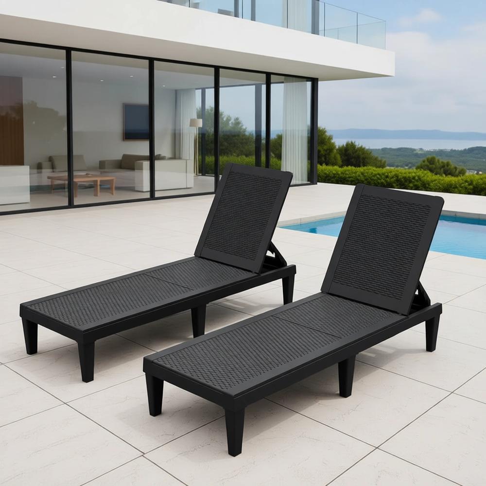 5단계 조절 가능한 등받이 의자 2개 세트, 정원, 수 - Deck Chair Lounger 리뷰 및 가격