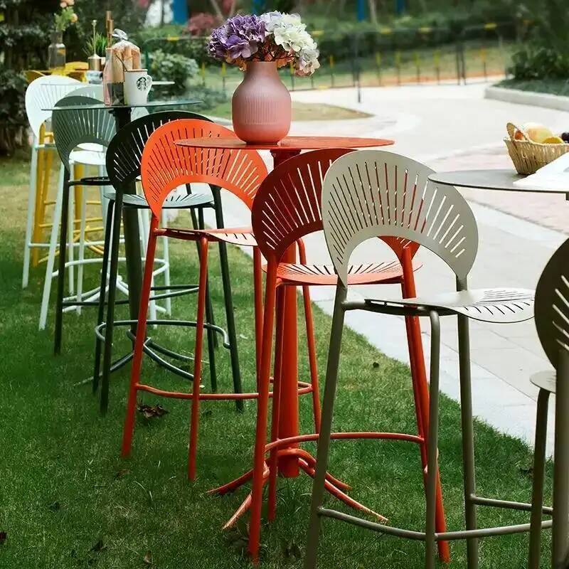새로운 노란색 산업용 바 의자 북유럽 야외 미니멀리스트 - Outdoor Furniture Yellow 리뷰 및 가격