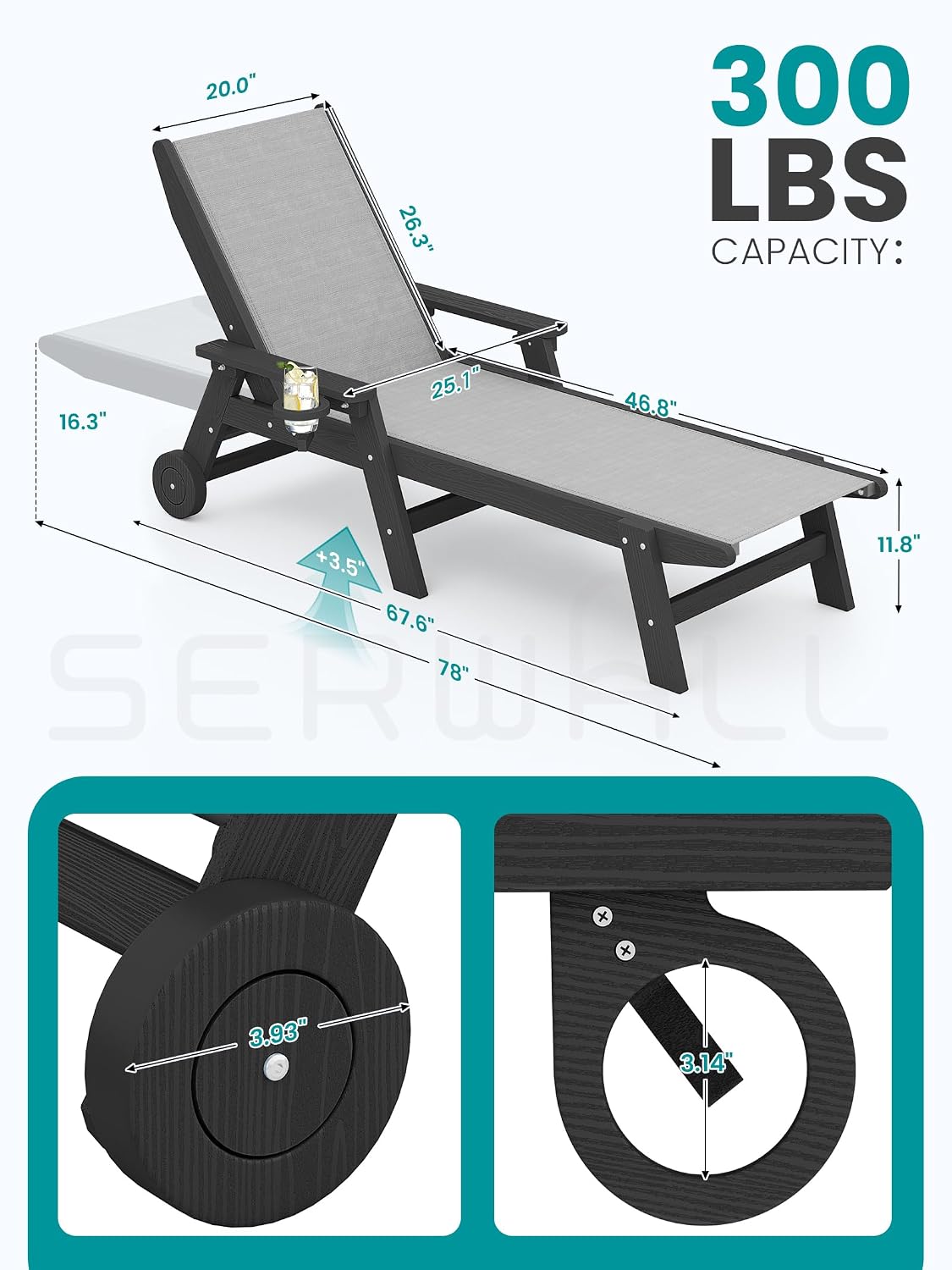 파티오 긴 의자 라운지 의자 2개 세트, HDPE 전천 - Deck Chair Lounger 리뷰 및 가격