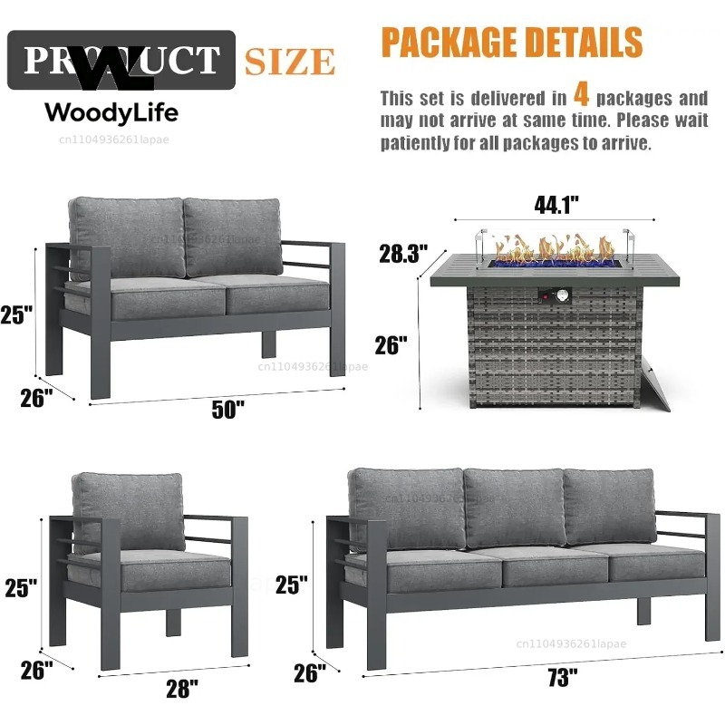 L5 모던 알루미늄 파티오 가구 세트 (화덕 테이블 포 - Outdoor Furniture Fire Table 리뷰 및 가격