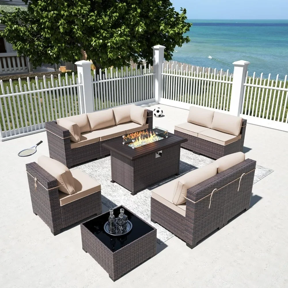 -프로판 화덕 테이블이 포함된 파티오 가구 세트, 10 - Outdoor Furniture Fire Table 리뷰 및 가격