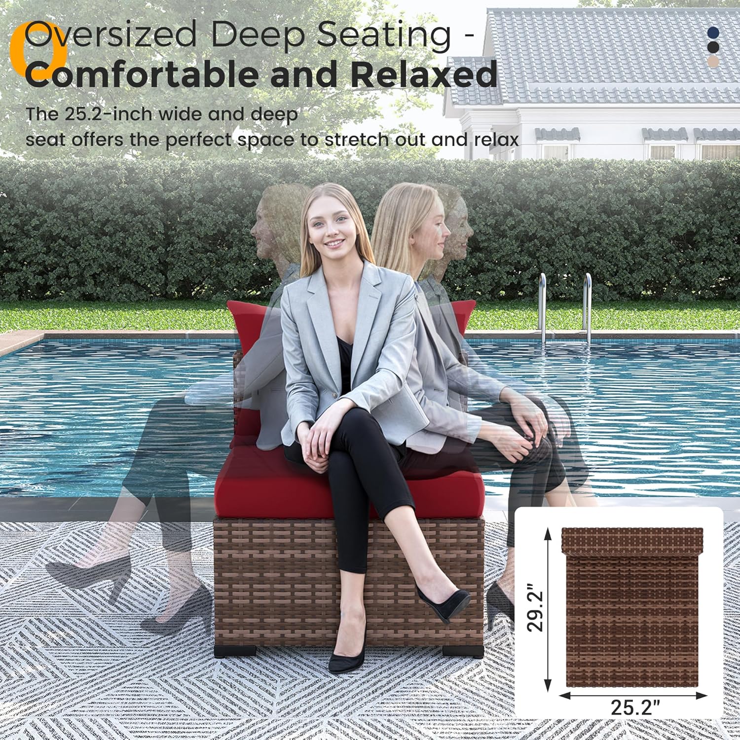 8피스 전천후 위커 섹셔널 소파 & 화덕 테이블 세트, - Outdoor Furniture Fire Table 리뷰 및 가격