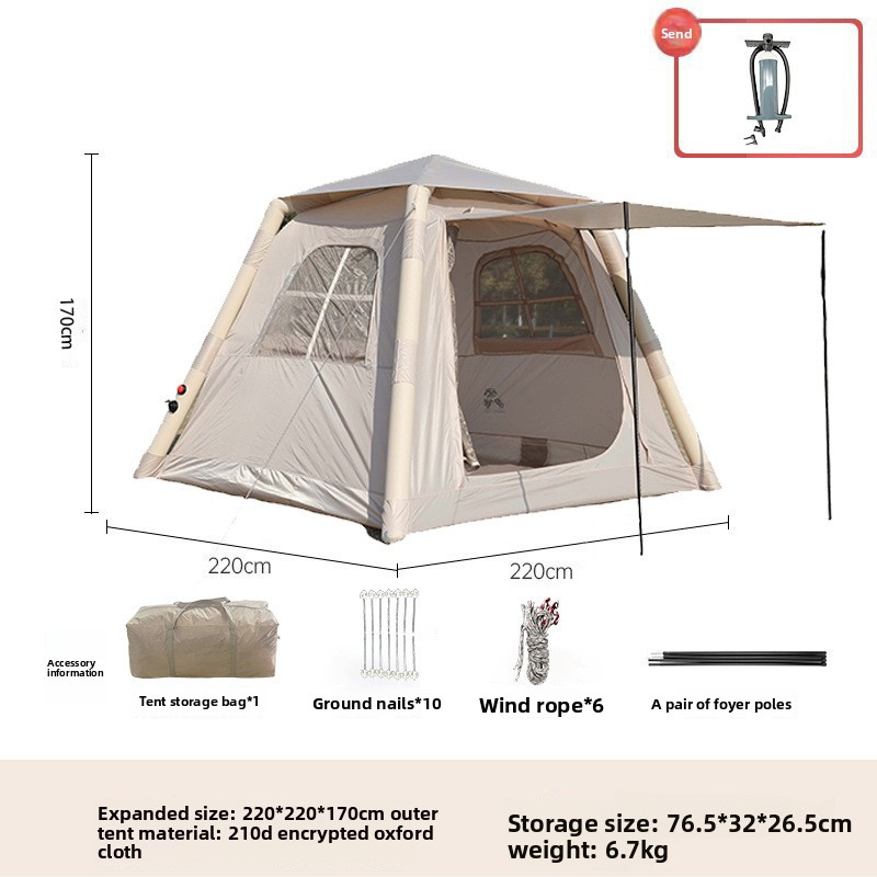 5 ㎡   럭셔리 야외 에어 텐트 캠핑 차양막 빠른 설 - Outdoor Furniture Waterproof 리뷰 및 가격