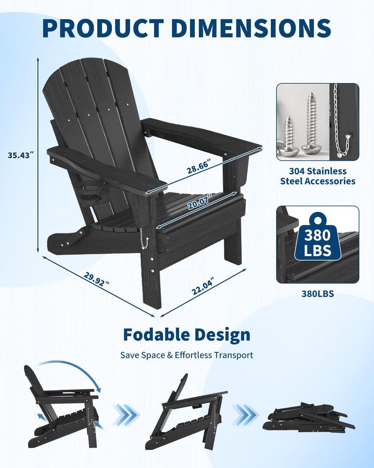 접이식 아디론닥 의자 HDPE 플라스틱 야외 파티오 의 - Deck Chair Lounger 리뷰 및 가격