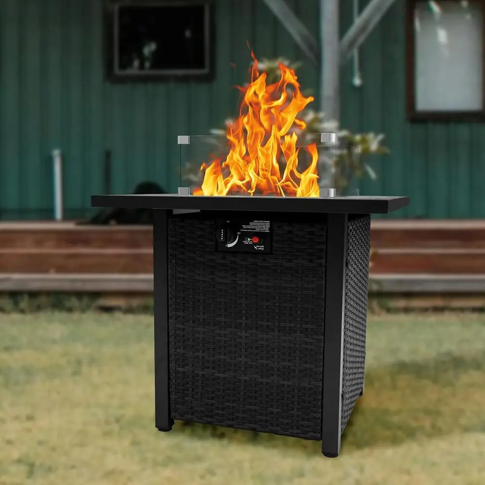 야외용 위커 가구 세트, 플러시 쿠션이 있는 라탄 섹셔 - Outdoor Furniture Fire Table 리뷰 및 가격
