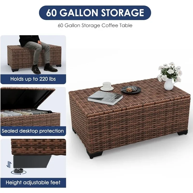 화덕 테이블이 포함된 가구 세트, 8피스 야외 대형 단 - Outdoor Furniture Fire Table 리뷰 및 가격