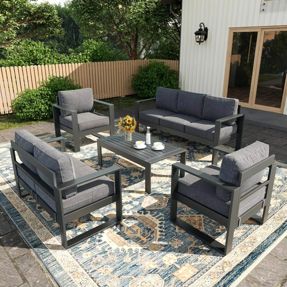 테라스 시트 세트 발코니 가구 빠른 조립 야외 대화 세 - Outdoor Furniture Fire Table 리뷰 및 가격