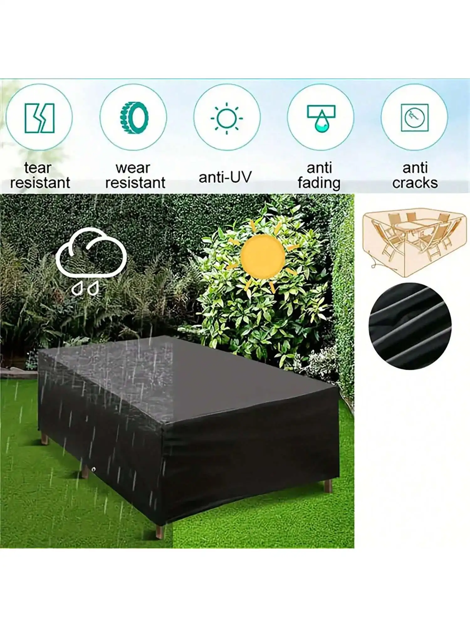 멀티 사이즈 야외 파티오 정원 가구, 의자, 소파, 테 - Outdoor Furniture Cover 리뷰 및 가격