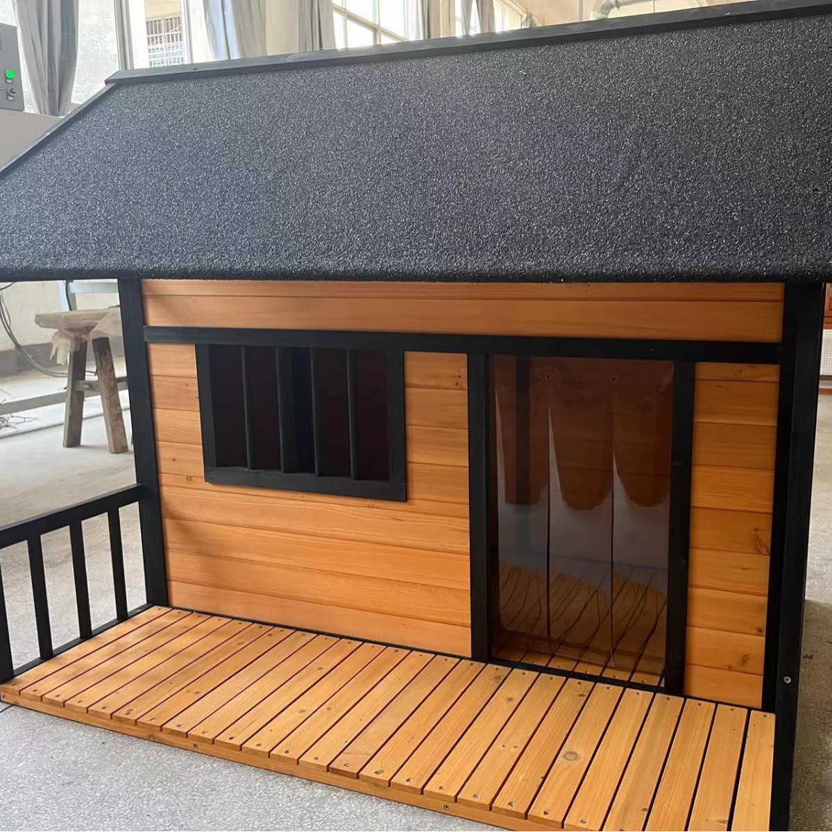 노란색 단색 패턴 야외용 개집 나무 애완동물 가구 아스 - Outdoor Furniture Yellow 리뷰 및 가격