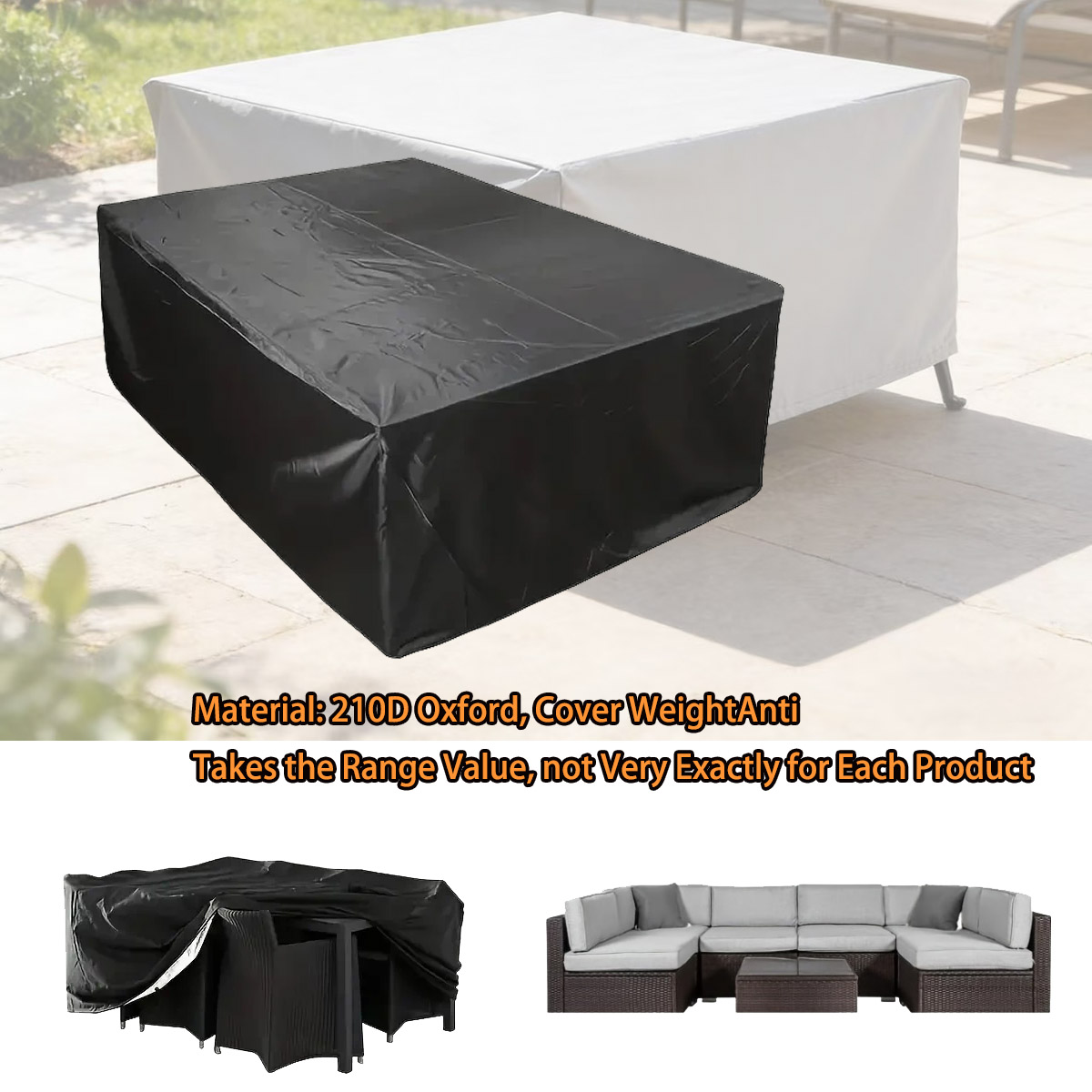 600가지 사이즈의 야외 가구 커버, 자외선 차단 파티 - Outdoor Furniture Cover 리뷰 및 가격