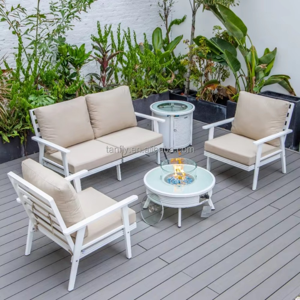 빌라 호텔 야외 가구 세트 모던 알루미늄 정원 가구 소 - Outdoor Furniture Fire Table 리뷰 및 가격