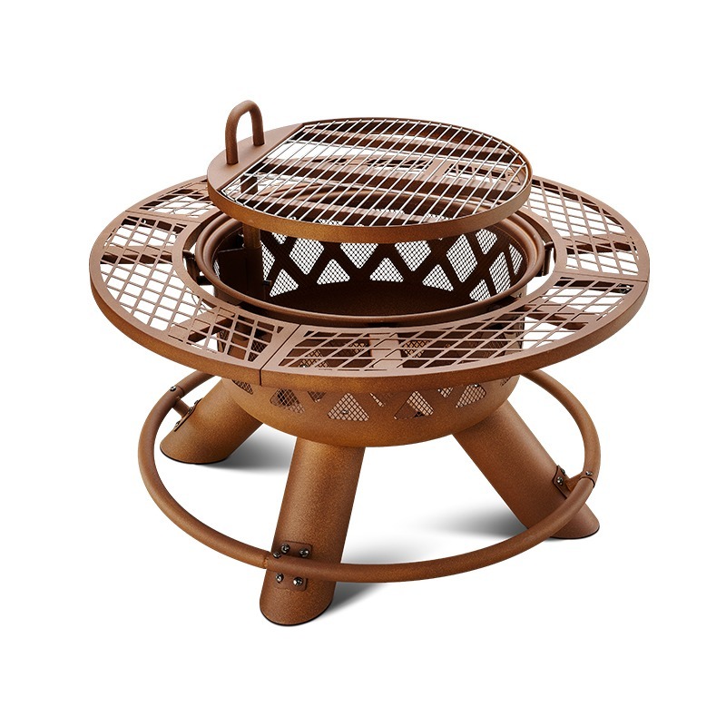 2026년형 모던 야외용 스틸 숯불 겸용 화로 & 난방 - Outdoor Furniture Fire Table 리뷰 및 가격