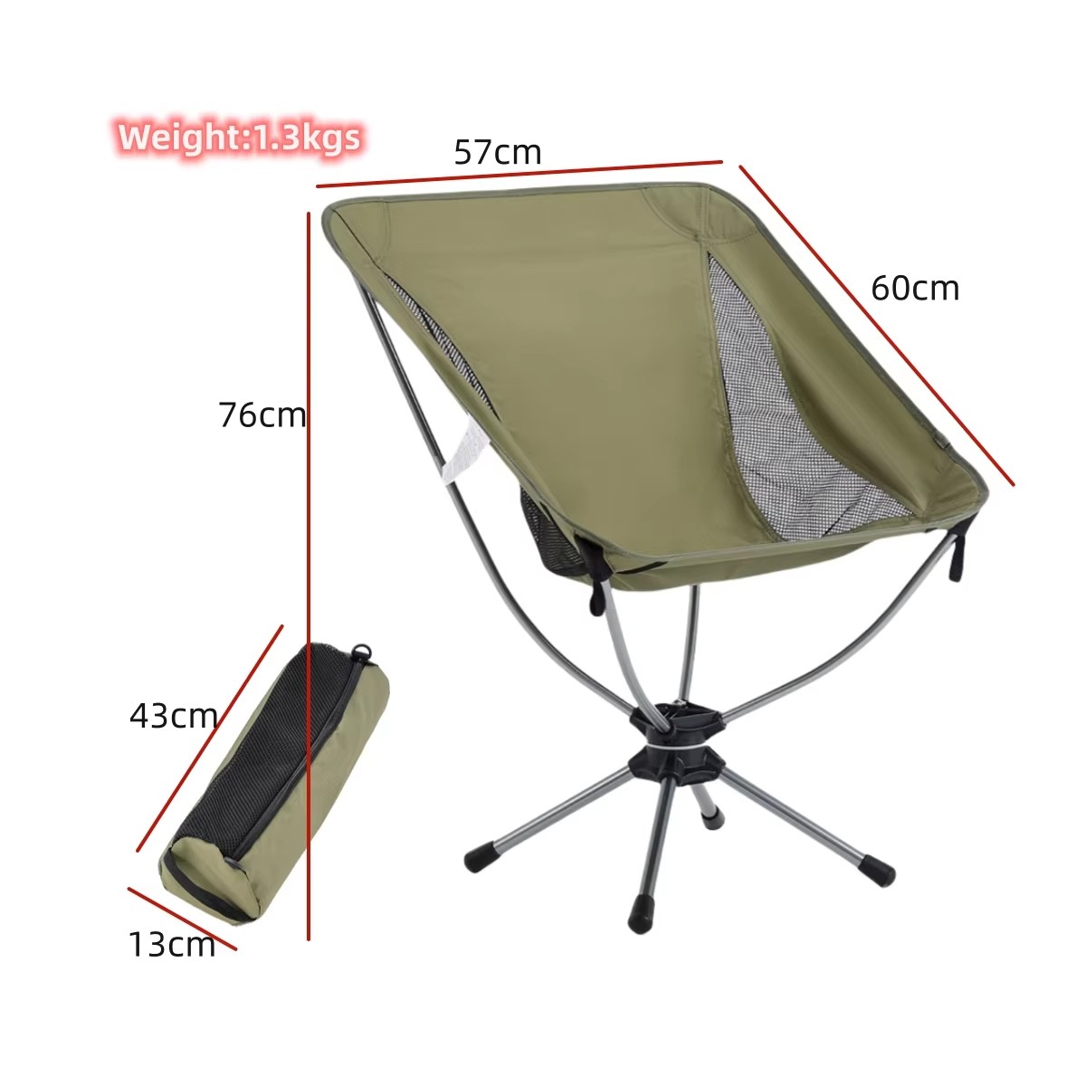 야외용 경량 360도 회전 알루미늄 캠핑 의자 휴대용  - Outdoor Furniture Recliner Set 리뷰 및 가격
