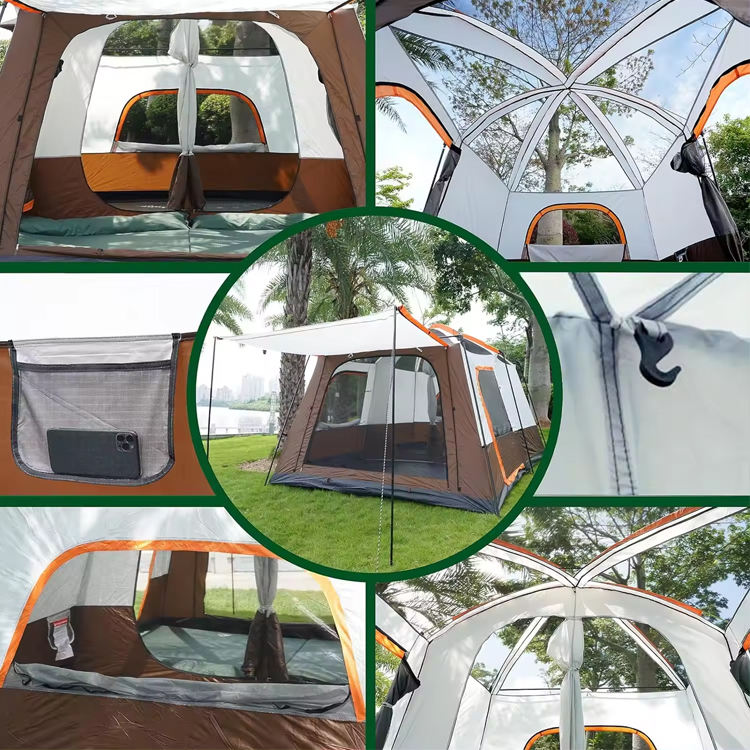 럭셔리 대형 캠핑 텐트, 2개 침실 1개 거실, 방수  - Outdoor Furniture Waterproof 리뷰 및 가격