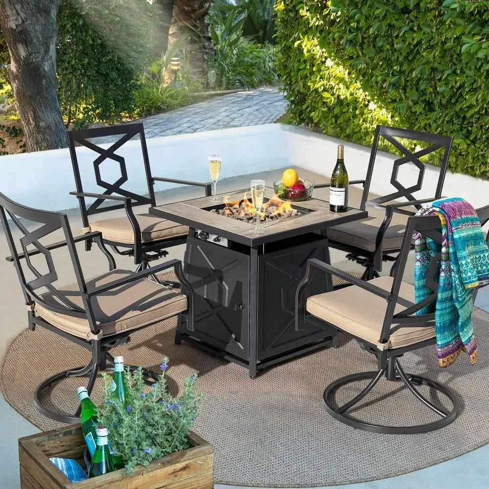 5피스 야외 파티오 가구 세트(화덕 테이블, 28 프로 - Outdoor Furniture Fire Table 리뷰 및 가격